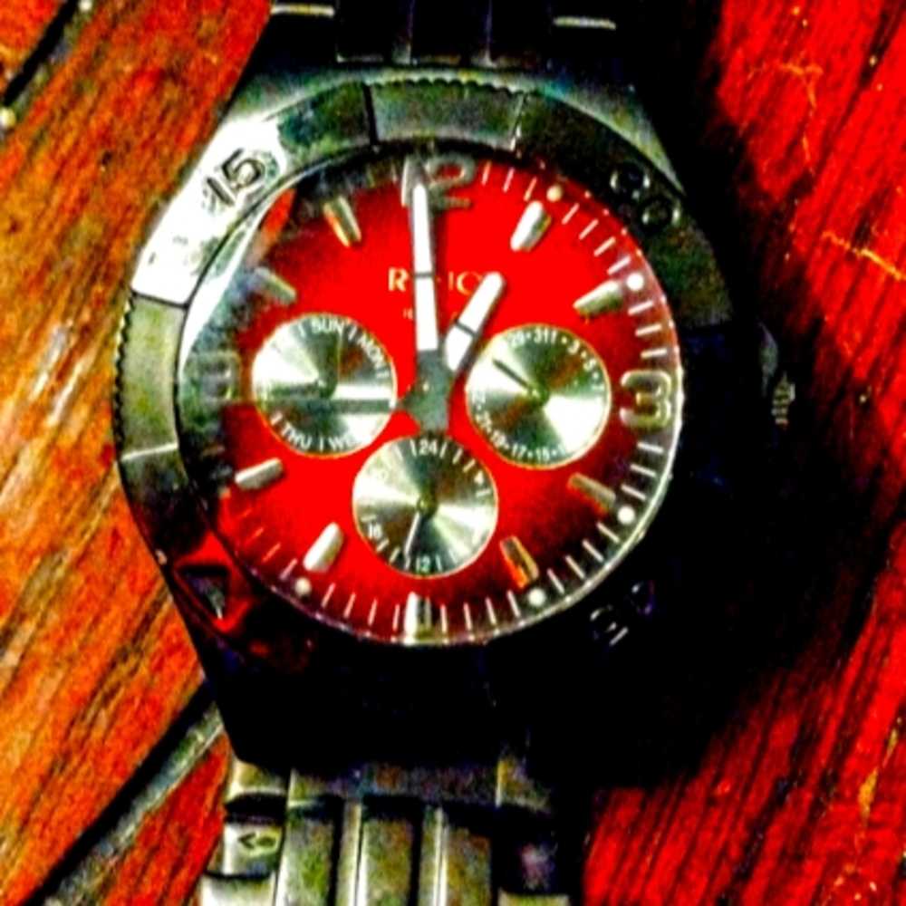 Men's Red and Black Relic Watch